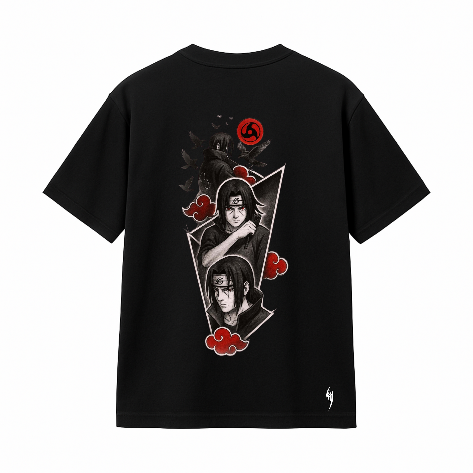 Itachi Uchiha Drop Shoulder T-Shirt: Crimson Silence