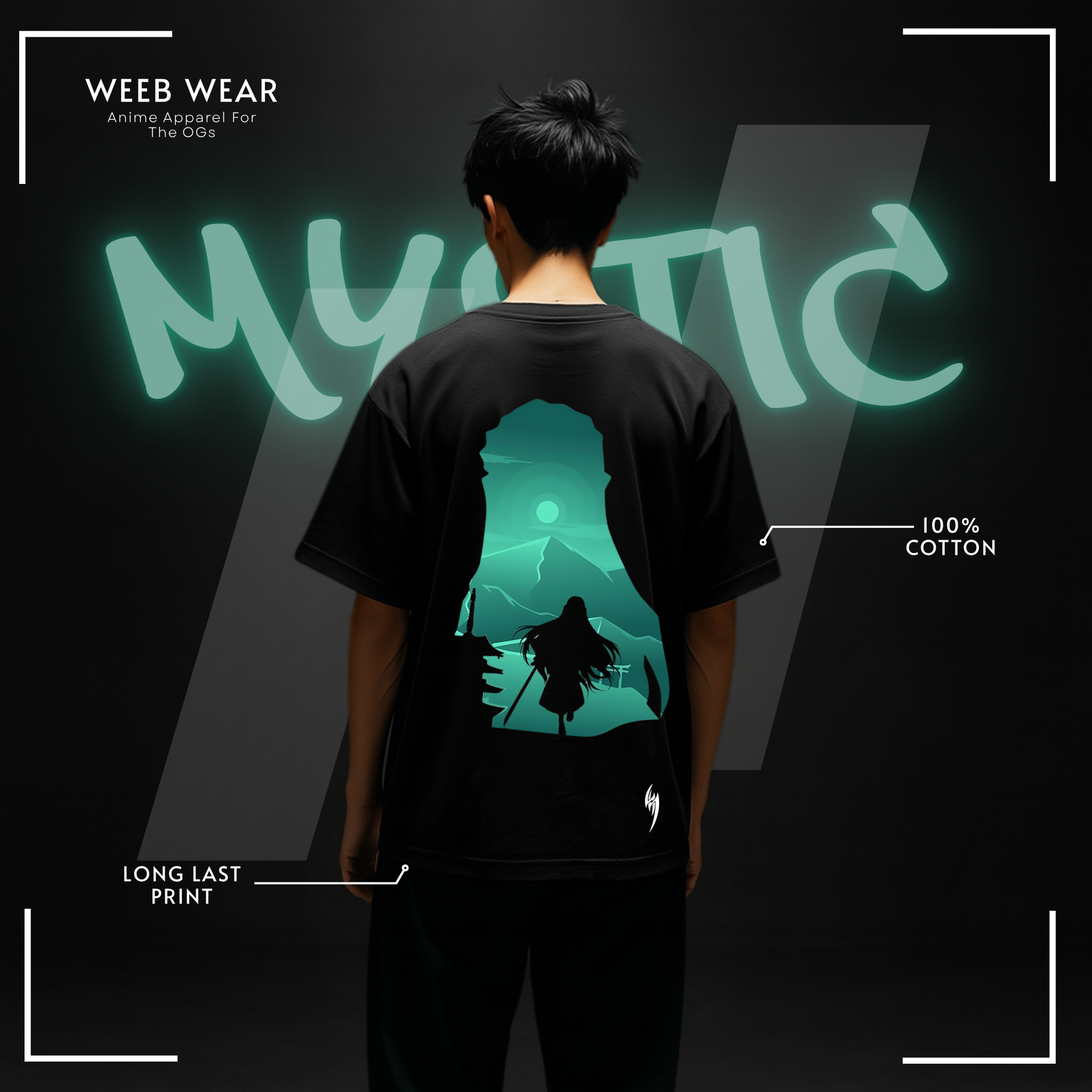 Muichirō Drop Shoulder T-Shirt: Mist Walker